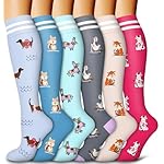 6 Pack Copper Compression Socks for Women and Men Circulation-Best Support for Medical, Running,Nursing,Athletic