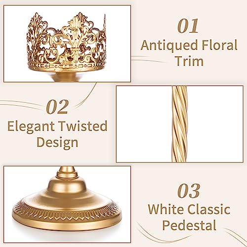 Sziqiqi 102cm Portacandele a Colonna Oro - 5