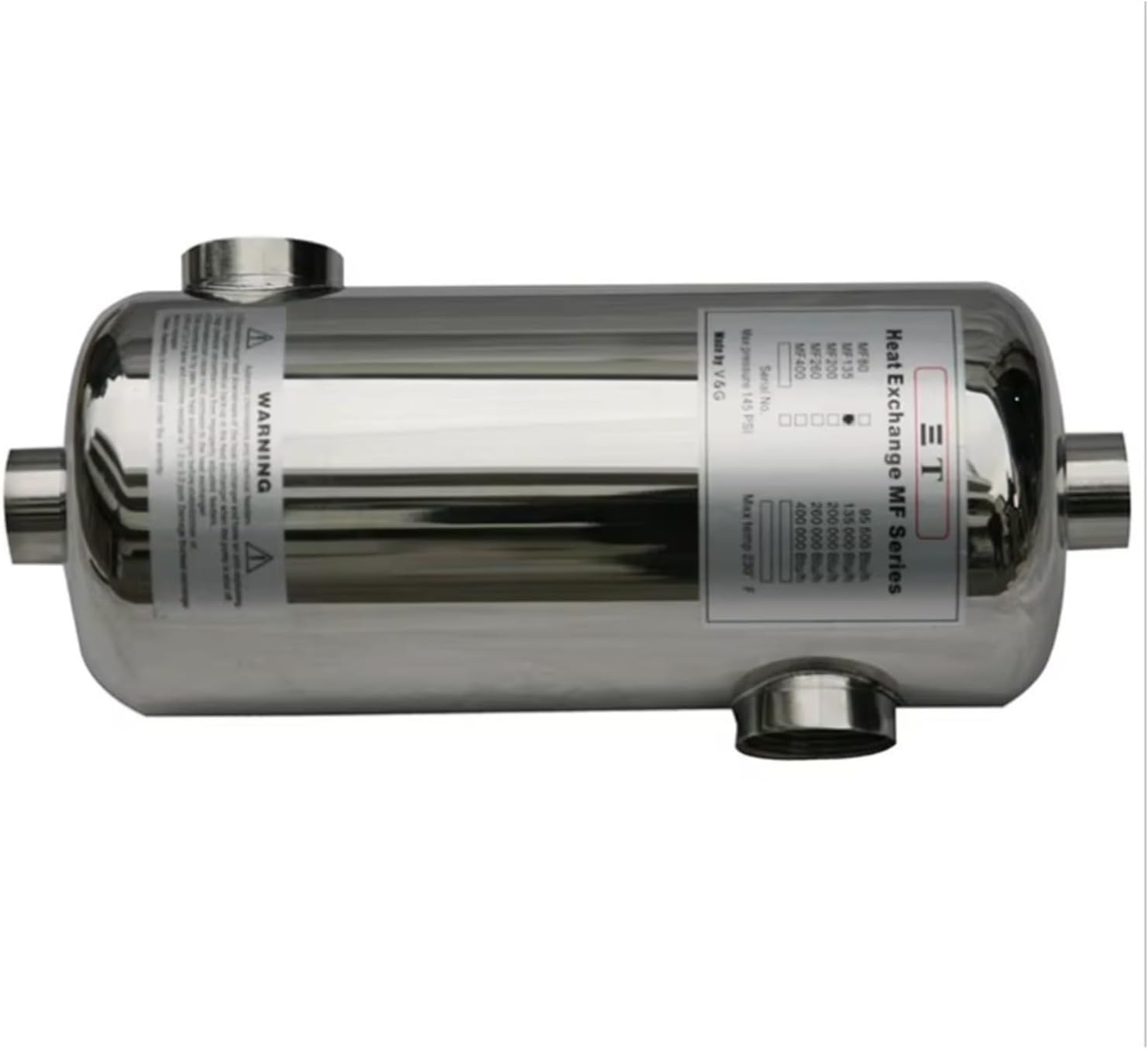 304 Stainless Steel 120KW Heat Exchanger Pool Heater Accessories for Swimming Pool Heating(40)