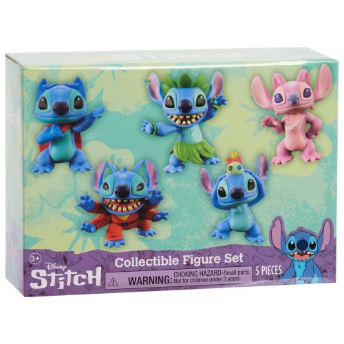Disney’s Lilo & Stitch Collectible Stitch Figure Set, 5-Pieces, By Just Play , Blue #TOP5