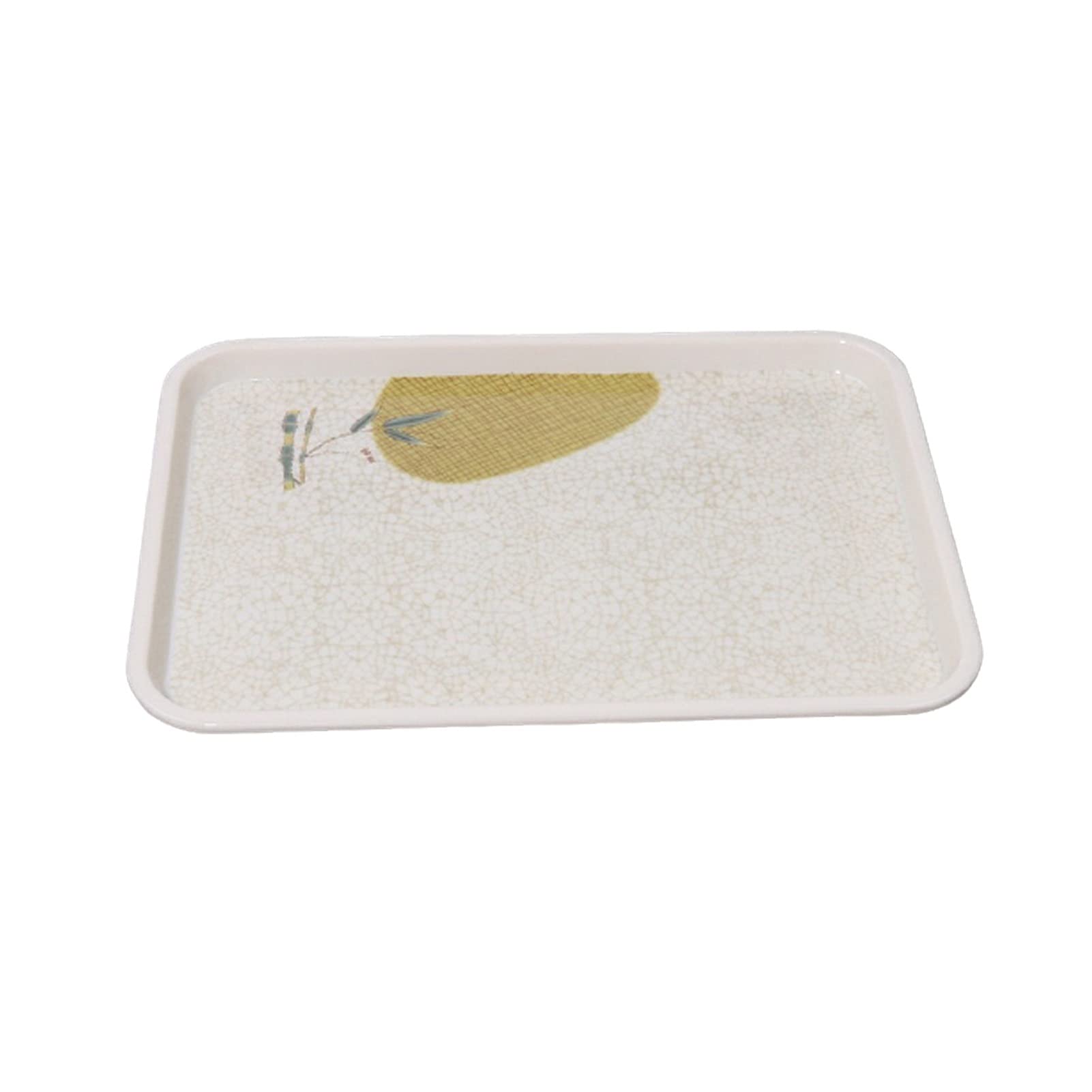 Bandeja Bandeja de Servir y Bandeja, Resina Rectangular Sirva la Bandeja de bocadillos, Bandeja de Desayuno, decoración de Granja con Estilo Sirviendo Platos Bandejas para Servir Comida(M)