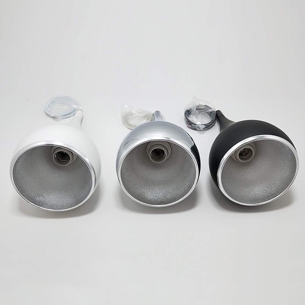 Nowoczesny przemysłowy nowoczesny reflektor sufitowy, oświetlenie sufitowe, gniazdo E27, 1 światło, AC 220-240 V, metalowe wykończenie czarne/chrom/białe(czarne)