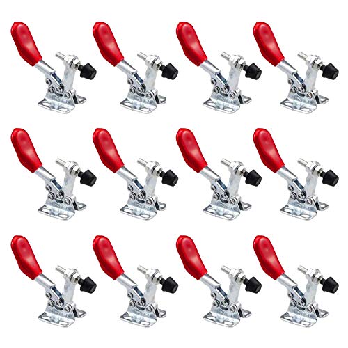 12 piezas herramienta de mano ajustable 201A abrazadera horizontal roja antideslizante 201-A herramienta de liberación rápida