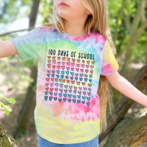 Image of BANGELY 100 Days of School Shirts for Kids Back to School Graphic Tee 100 Days Celebration Tshirt Elementary Student Gift