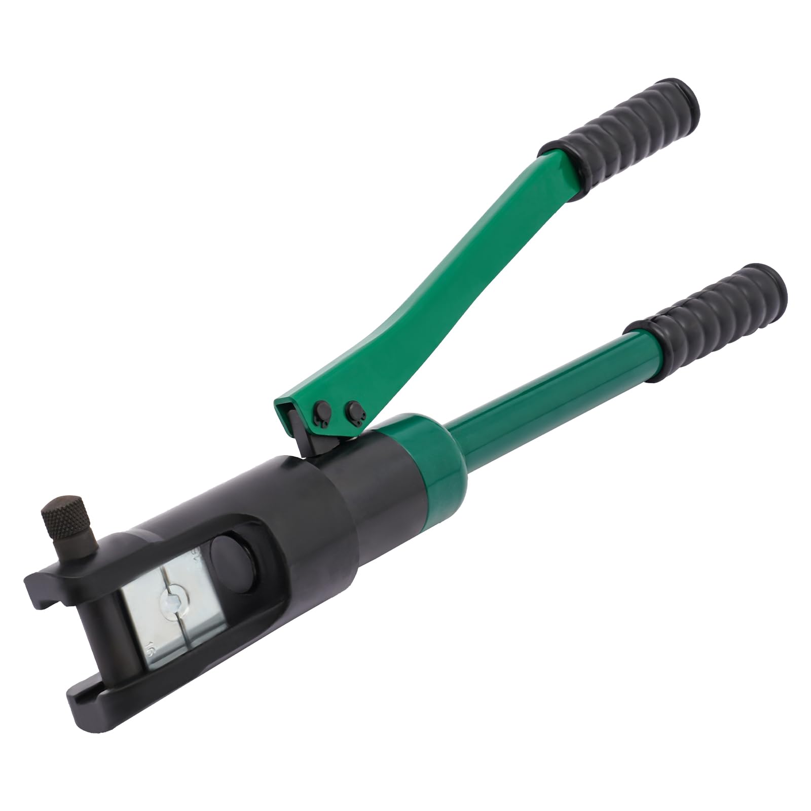 Pinza crimpatrice idraulica 60 MPA, 20 matrici da 16 a 300 mm², per manicotti in alluminio, manicotti in rame, manicotti in acciaio inox, tappi terminali in alluminio e tappi terminali in rame