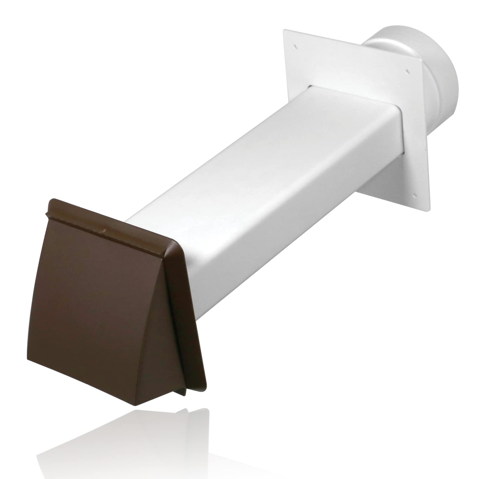 Spares2go External Wall Vent Cowl Kit for Indesit Vented Tumble Dryers (Brown)
