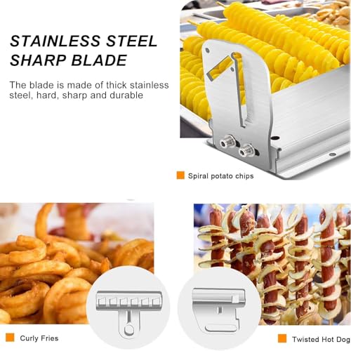 Máquina eléctrica para cortar papas en espiral miniatura 4