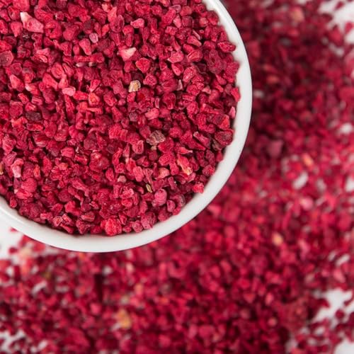 Freeze Dried Raspberry Pieces 100g - Freeze-Dried Raspberries Piece Crumbs Bits Nibs Fruit Sprinkles Freezer Dry Bulk 100% Natural Raw for Baking Breakfast Porridge Smoothies Cake Decoration