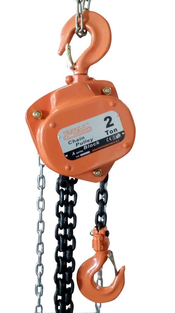VTAL A SERIES Alloy Steel Chain Pulley Block (Orange, 2 Ton) Amazon