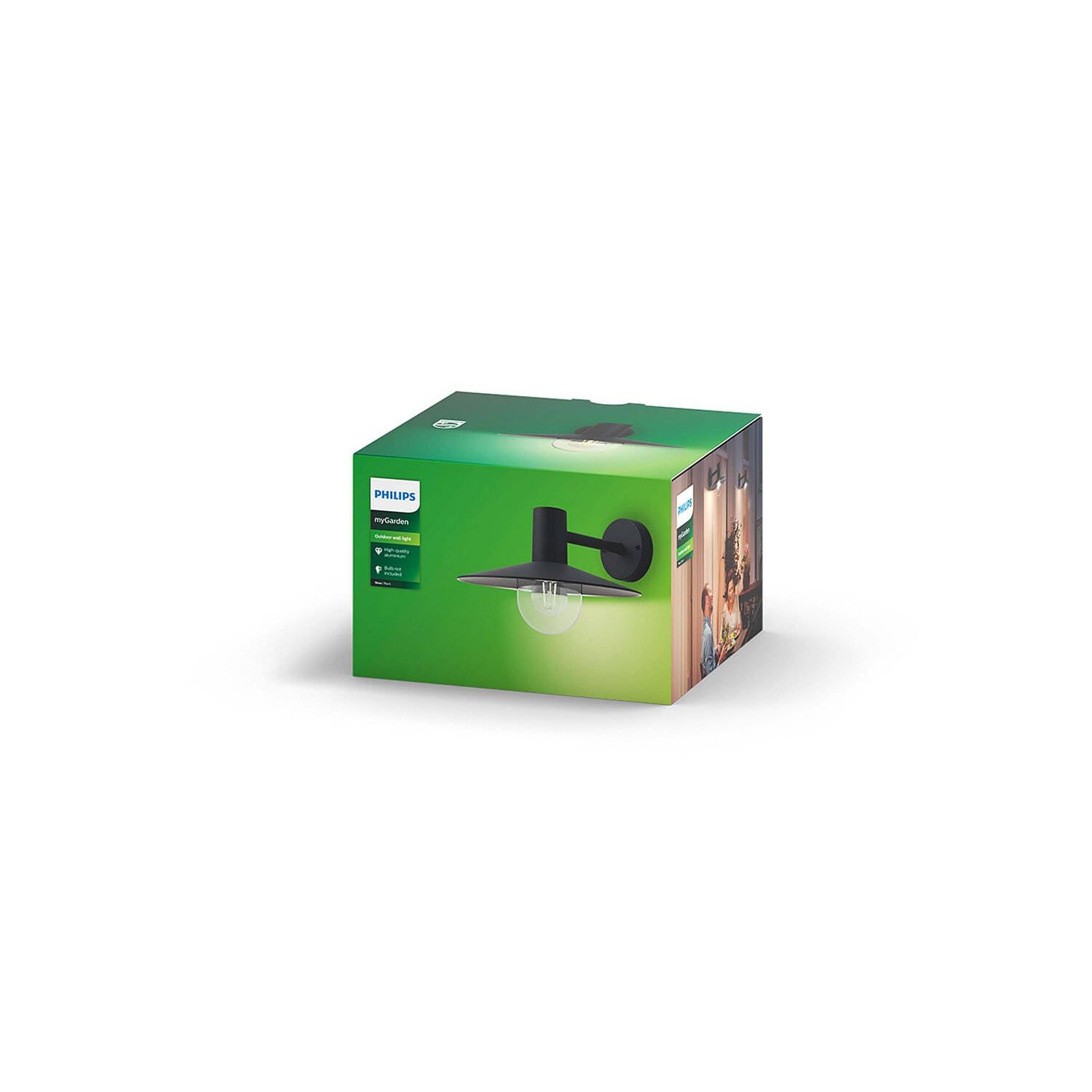 Philips LED myGarden Applique Skua, Lampada a Parete per Esterni, E27, Nero