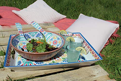 Auntie Morags Purely Home Re-usable Rio Medallion 30cm Melamine Salad Serving Bowl