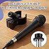 Universal Microphone Holder for Mic Stand, Adjustable Microphone Clip Comes with 5/8" Male To 3/8" Female Adapter Mic Holder for Most Condenser and Wireless #3