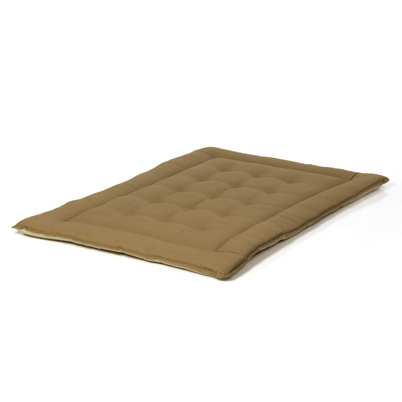 Wallace & Jones | Wendedecke pflegeleicht waschbar bis 95°C - gepolsterte Indoor/Outdoor Liegedecke für Hunde | XL - 130 x 90 cm - Beige/Braun