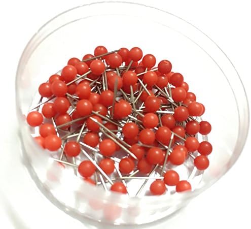 goeasybuy Red 100PCS 1/8 Inch Map Tacks Pushpins Map Tacks,
