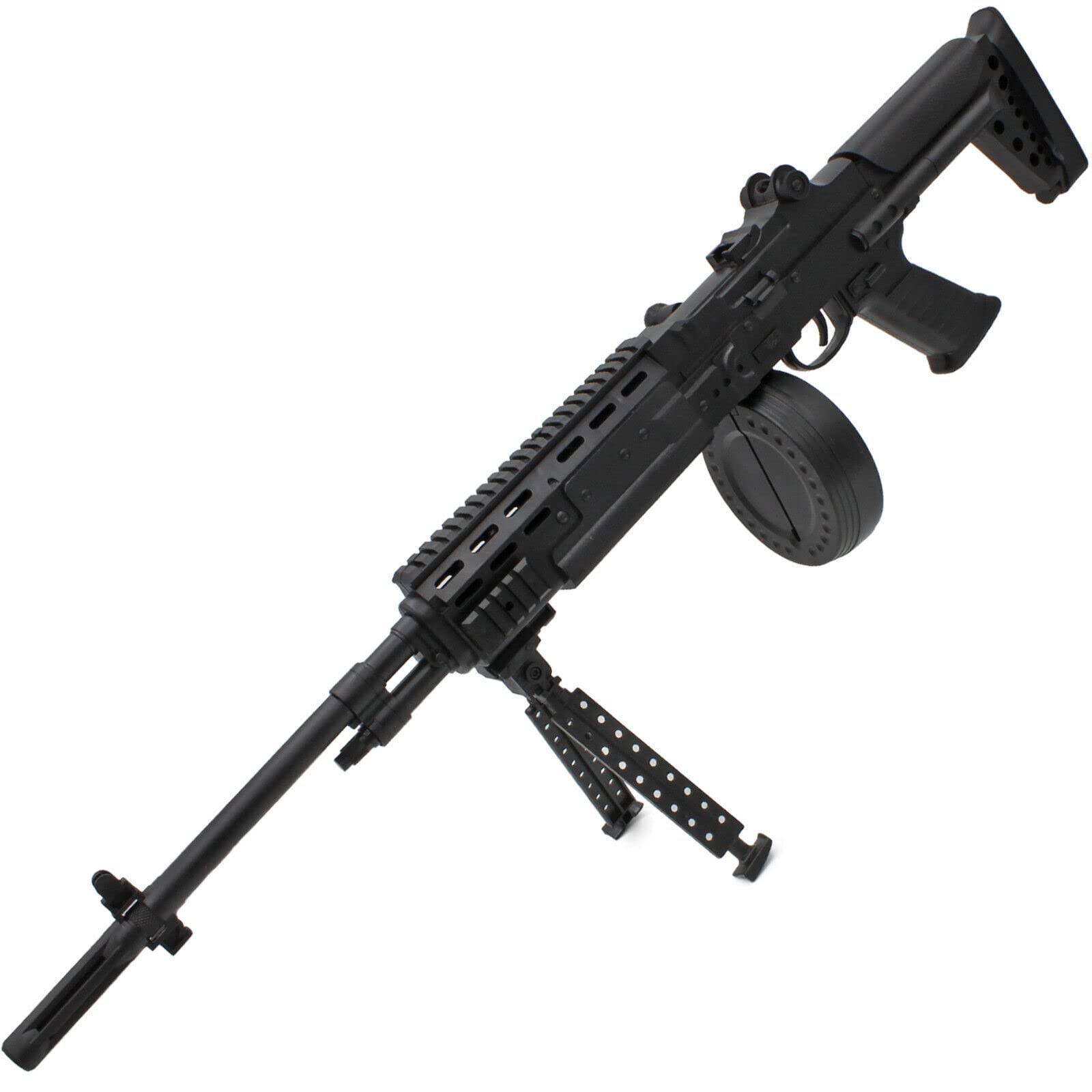 Softair MG PA73 Gewehr Maschinengewehr ABS mit Trommelmagazin Munition &Zweibein