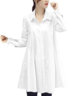 2025 - Blusa Mujer Camisa de Seda Satén Abotonada Camisa Casual Holgada Manga Larga Trabajo de Oficina Blusa de Edición Larga Blusa Mujer Elegante Festiva