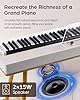 Best Digital Pianos for Advanced Players 61 Flatsons 88 key Weighted keyboard, Advanced Chip Hi-Fi Digital Piano with Grade Hammer Action, 128 Tone, Three Pedal, Electric Piano Upright for Adult Beginner Intermediate Player (Light Khaki) #5