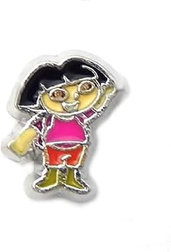 Cherityne Cartoon Character Dora the Explorer Floating Charm for Locket Pendants