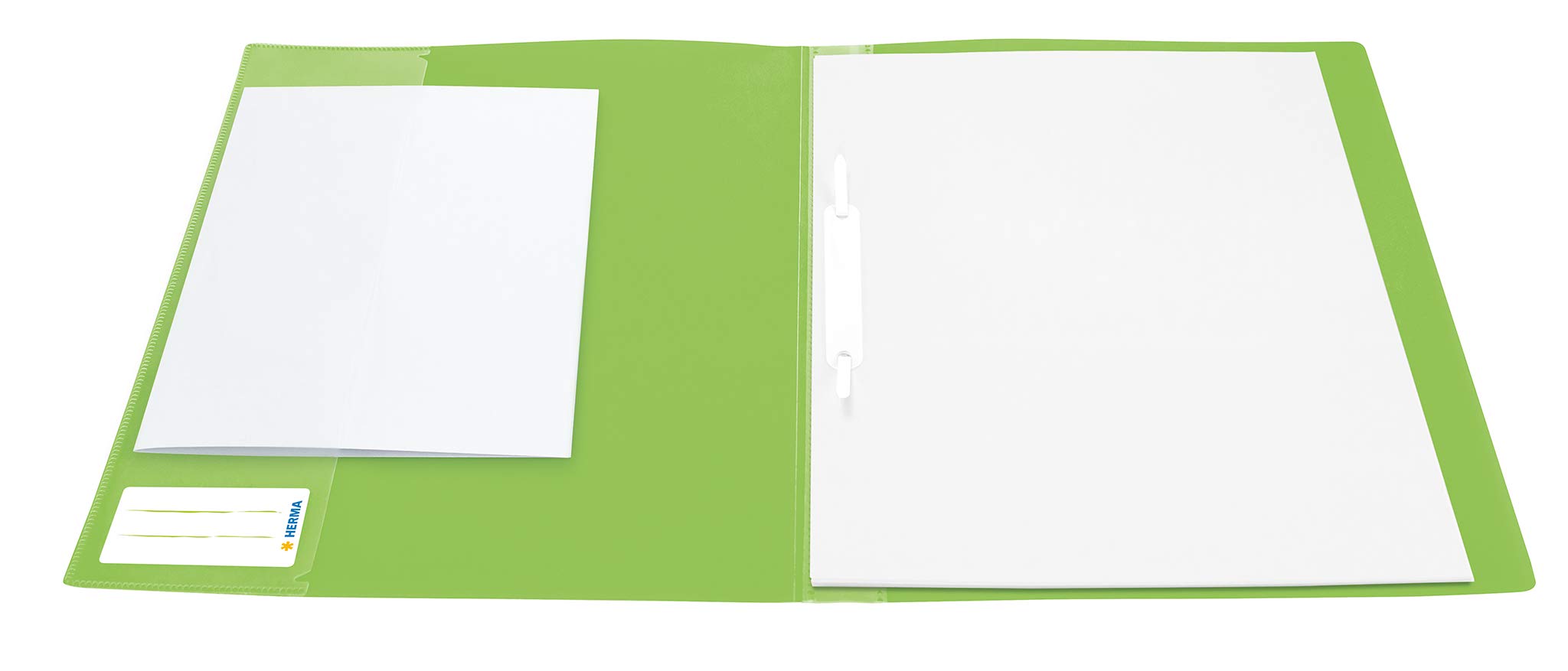 HERMA Project File A4 Translucent, with inscription label, made of wipeable and sturdy plastic, report folder for school light green - Image 3