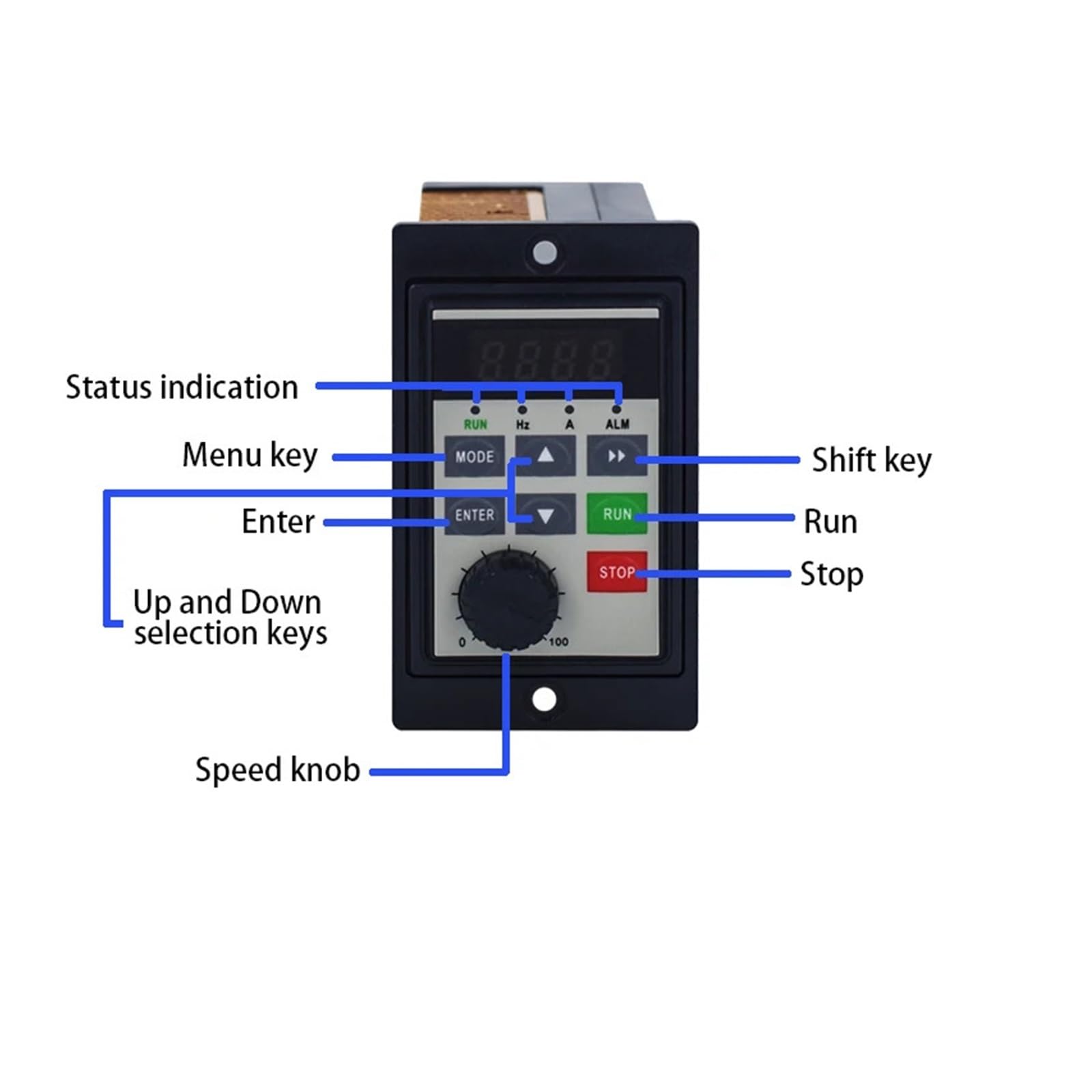 Controlador de Velocidad del Motor de 220 V VFD, 0,2 kW, 0,4 kW, 0,75 kW, Entrada monofásica, Salida trifásica de 220 V, inversor de CA.(1ph-3ph220V 0.75KW)