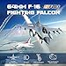 Fms Rc Planes for Adults EDF Jet Remote Control Airplane Fighting Falcon 64mm F16 Thunderbird 6 Channel Hobby Rc Airplanes PNP (No Radio, Battery, Charger)