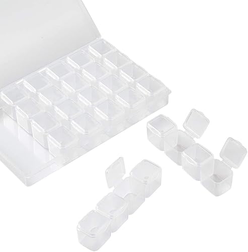 Miniatura 9 de Pandahall Contenedor de almacenamiento, Set de abalorio, Organizadores de cajas de almacenaje y botellas, transparente, 90 unidades de plástico