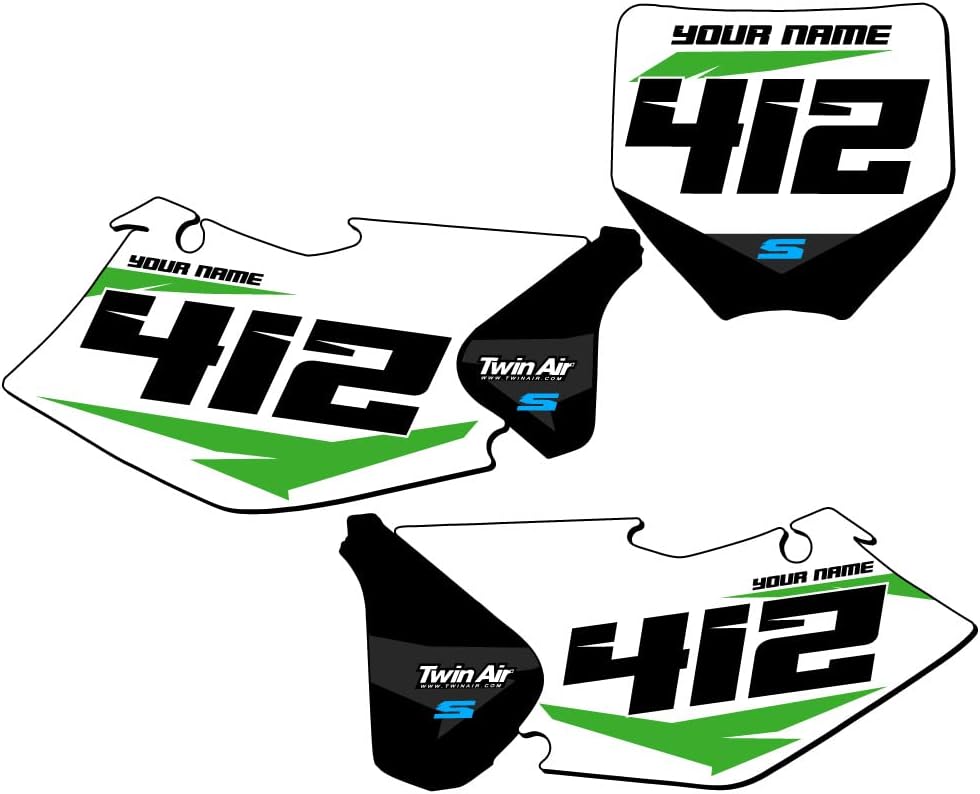 2004-2005 KX 250 F SG64 Custom MX Number Plates Senge Graphics Kit Compatible with Kawasaki