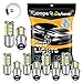 DEFVNSY - Pack de 10-6000K Blanc 1142 Ampoules LED BA15D 5050 18-SMD Lampes de remplacement pour feux de recul de voiture 12V, feu de freinage, éclairage intérieur de remorque de camping-car RV