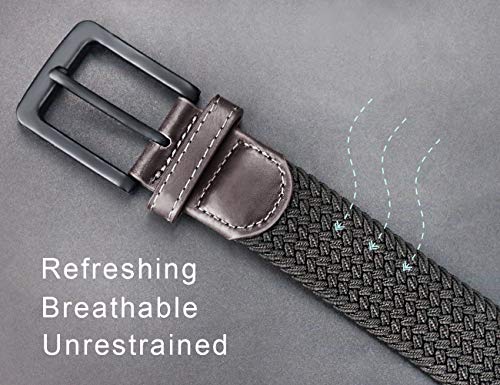 maikun Belts for Men, Elastic Mens Woven Braided Stretchy Belt Casual Daily Wear3