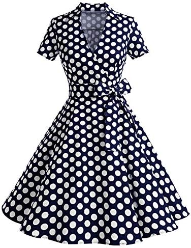 Timormode Audrey Hepburn rockabilly Swing sukienka z krótkim rękawem