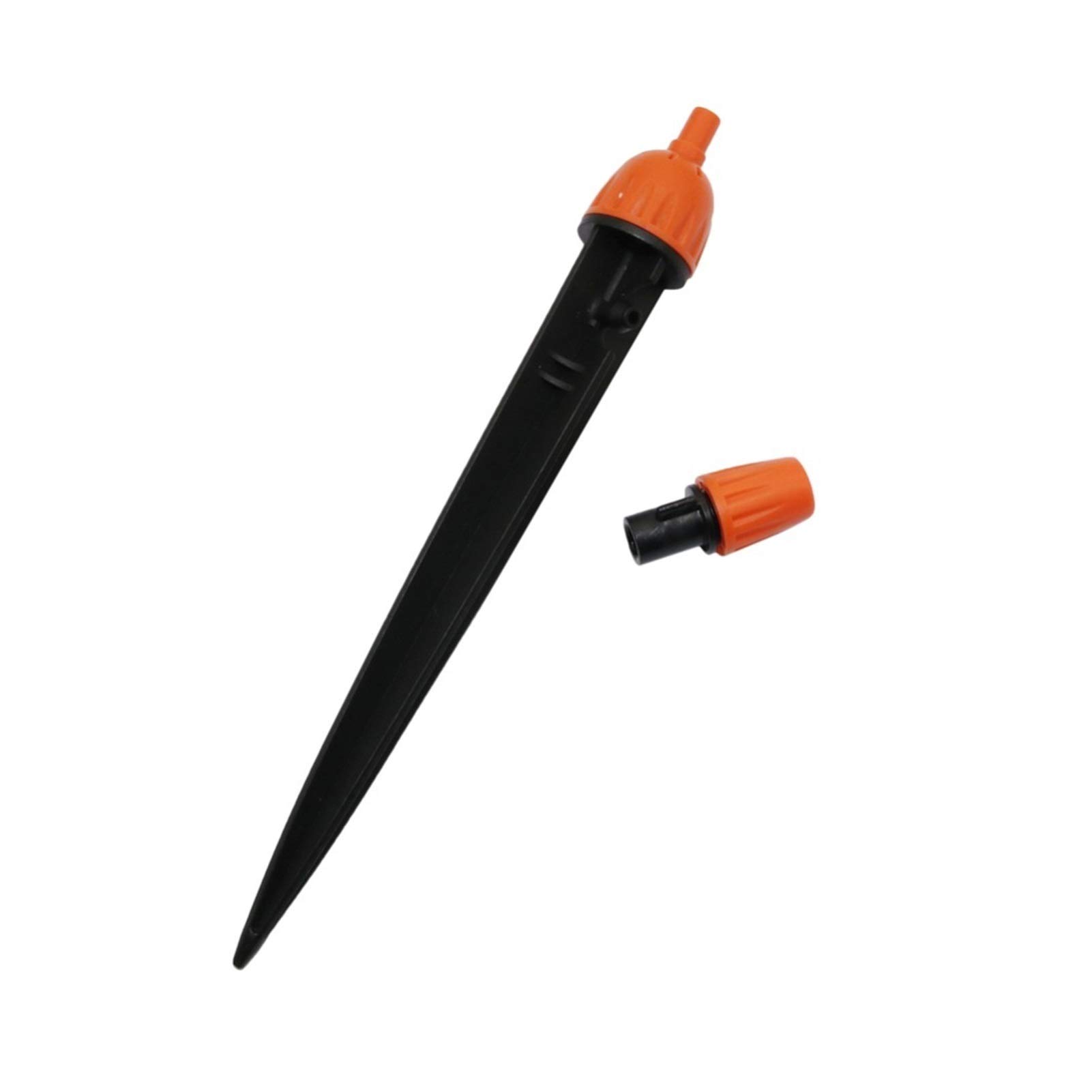Irrigatore da giardino, Irrigatori in plastica con gocciolatori | Irrigazione del giardino della serra arancione da 50 pezzi: gocciolatori regolabili in miniatura