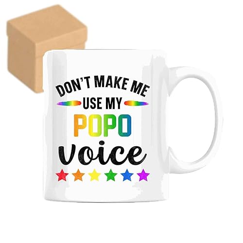 Lgbt Rainbow Gift For Popo Voice Fans, Perfect 's Gift 11oz 15oz White Coffee Mug