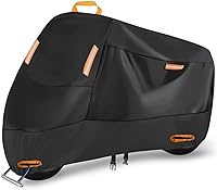 Vista 1 de SECELES Funda para motocicleta de 300D, SECELES Funda resistente para scooter Vespa para todas las estaciones, impermeable al aire libre