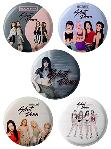 Lastwave Black Pink Badges, Black Pink Shut Down Collection – BP01, Pin Badge for Bag