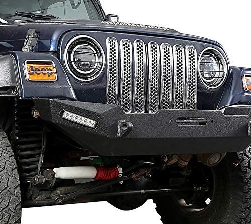 Hooke Road Chrome Front Grill Mesh Grille Inserts Cover Compatible With 1997-2006 Jeep Wrangler Tj & Unlimited (Pack Of 7) #TOP2