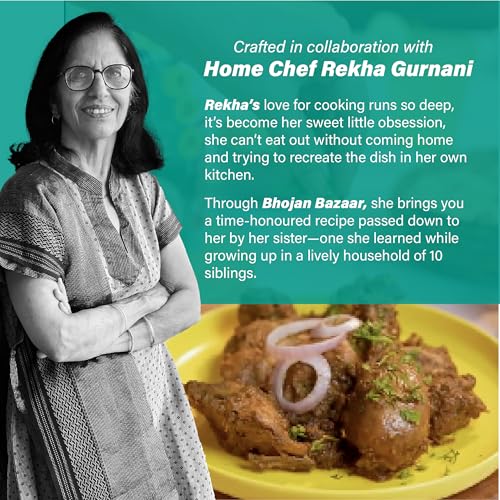 Image of Bhojan Bazaar Sindhi Green Chicken Masala Powder 50g, Ready to Cook in 10 Minutes, Serves 4, Chicken Masala for Curries, Ready in Cook Indian Spice Mix, Flavourful Masala for Chicken & Fish