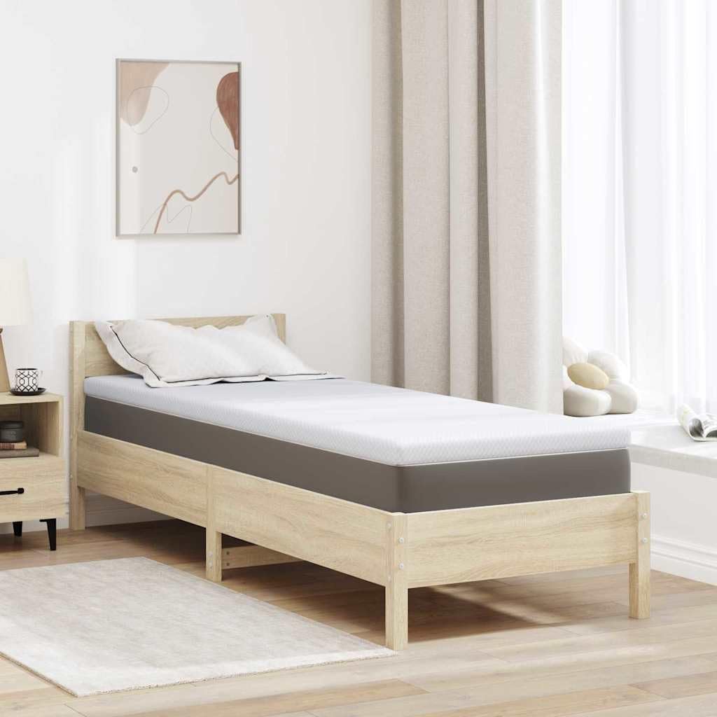Cubrecolchón de espuma de memoria blanca 80 x 200 cm, tejido jacquard de lujo, confort cama suave, soporte de alta densidad para noches frescas