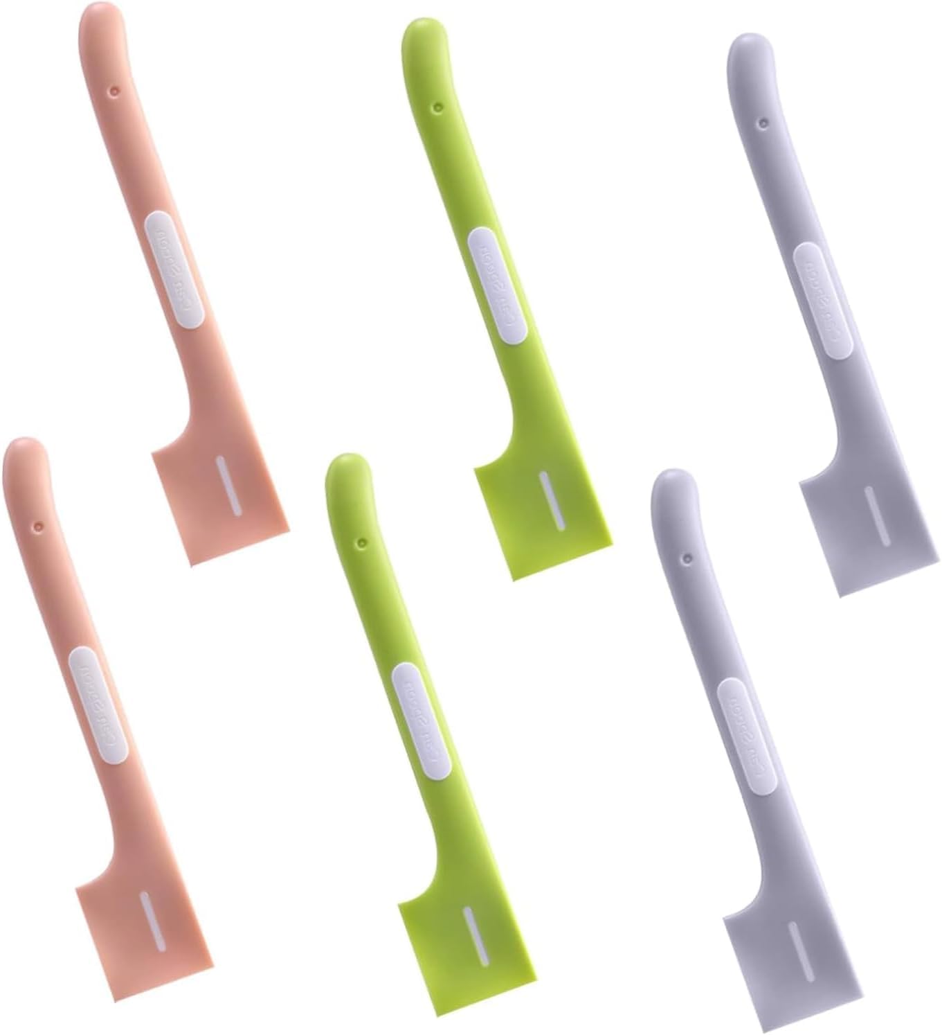 LEOUEANR 6Pcs Cat Spoons, Silicone Pet Food Spoon Long Handle Pet Food Can Scoop & Mixing Spoon Set for Feeding of Dogs and Cats