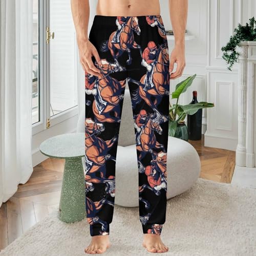 Horse Racing Men's Pajamas Pants Lightweight Sleep Lounge Pant Pjs Bottoms Casual Sleepwear2