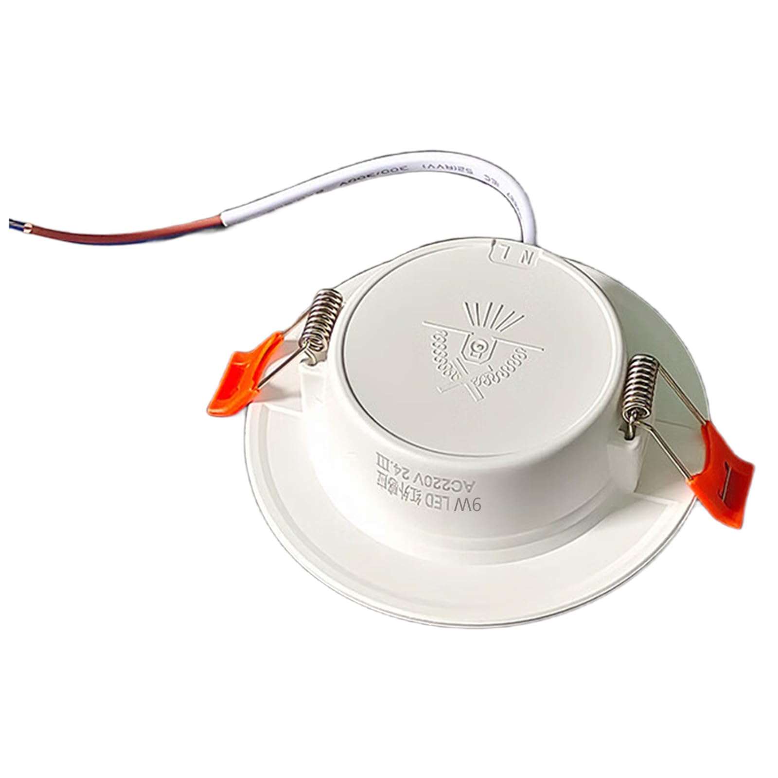 YROHGKPN Power Efficient Motion Detecting Ceiling Light 6500K Clear White Polystyrene Construction Seamless Integration Home Commercial Easy Install Transducer Downlight