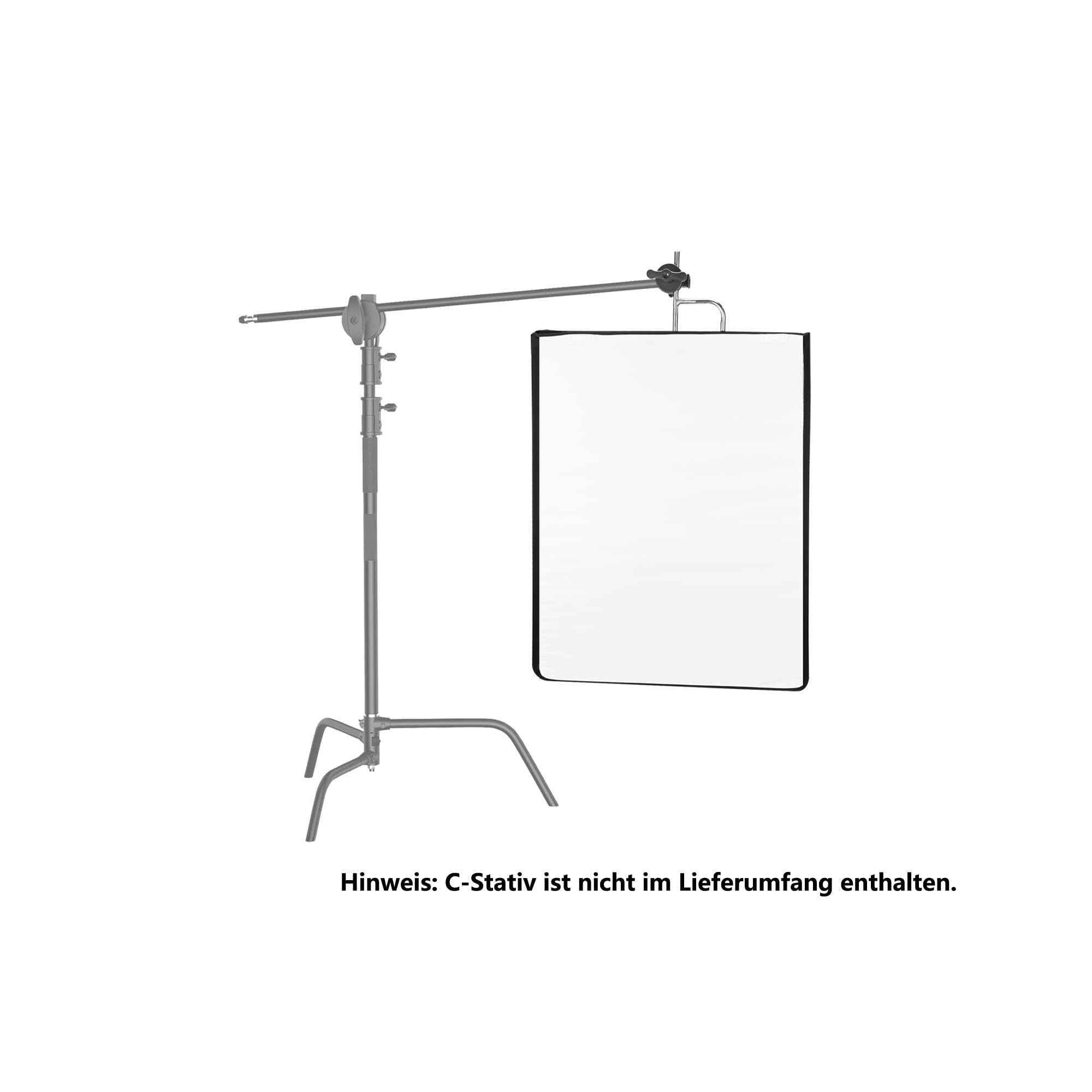 Fotografie-Lichtreflektor-Flaggen-Set, 75 x 90 cm, 4-in-1 Diffusor in Gold/Silber/Schwarz/Weiß und lichtdurchlässiger Diffusor, Faltbarer Edelstahlrahmen