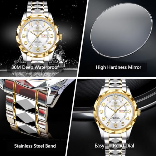 BINBOND Men's Luxury Big Face Analog Quartz Watch - Image 5