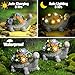 Jetec 2 Pcs Solar Turtle Garden Statue with Succulent 7 LED Lights Resin Turtle Figurines for Outdoor Yard Lawn Patio Balcony Decor Housewarming Gifts Women Mom Grandma Birthday