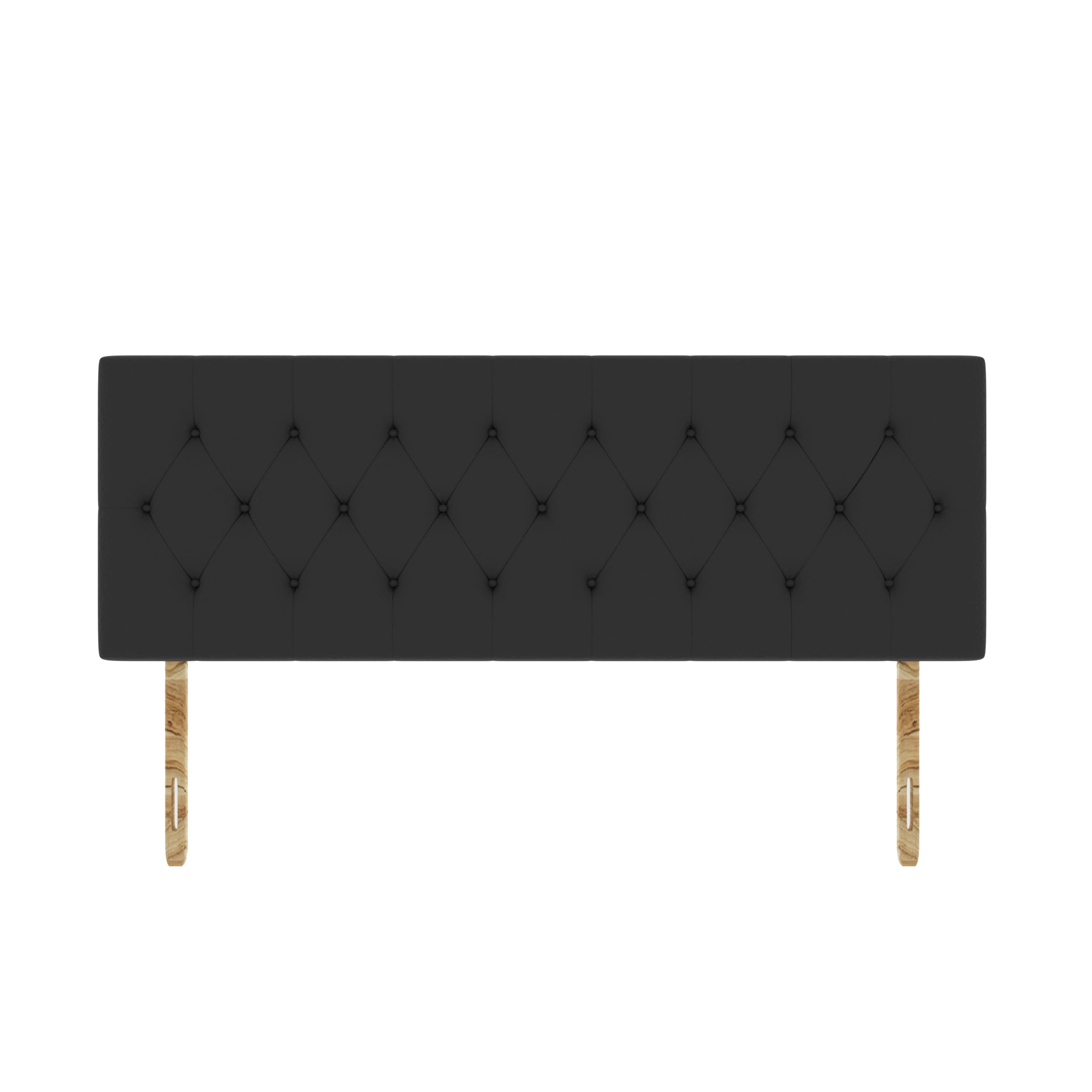 SANA SLEEP Beirut Naple Suede HeadBoard - Luxury 20" Upholstered Design for Divan Beds - Multiple Fabric Options for Bedroom and Hotel Furniture- 4FT6 Double - Black โ image 1