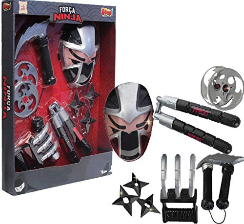 Força Ninja Fantasia Menino Garras Máscara Sharingan Tchaco Estrelinha Acessórios Modelo ZP00534 Ori