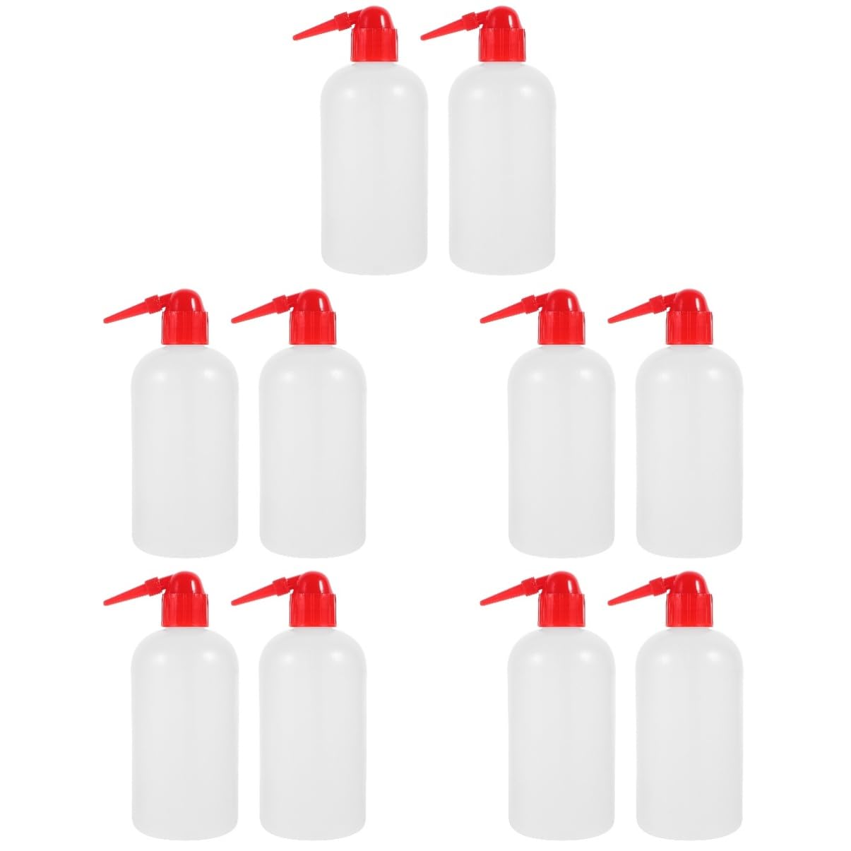 SOLUSTRE 10pièces Bouteille De Lavage Graduée Plastique Goulot Étroit Nettoyeur Pour Laboratoire Pratique Et Léger