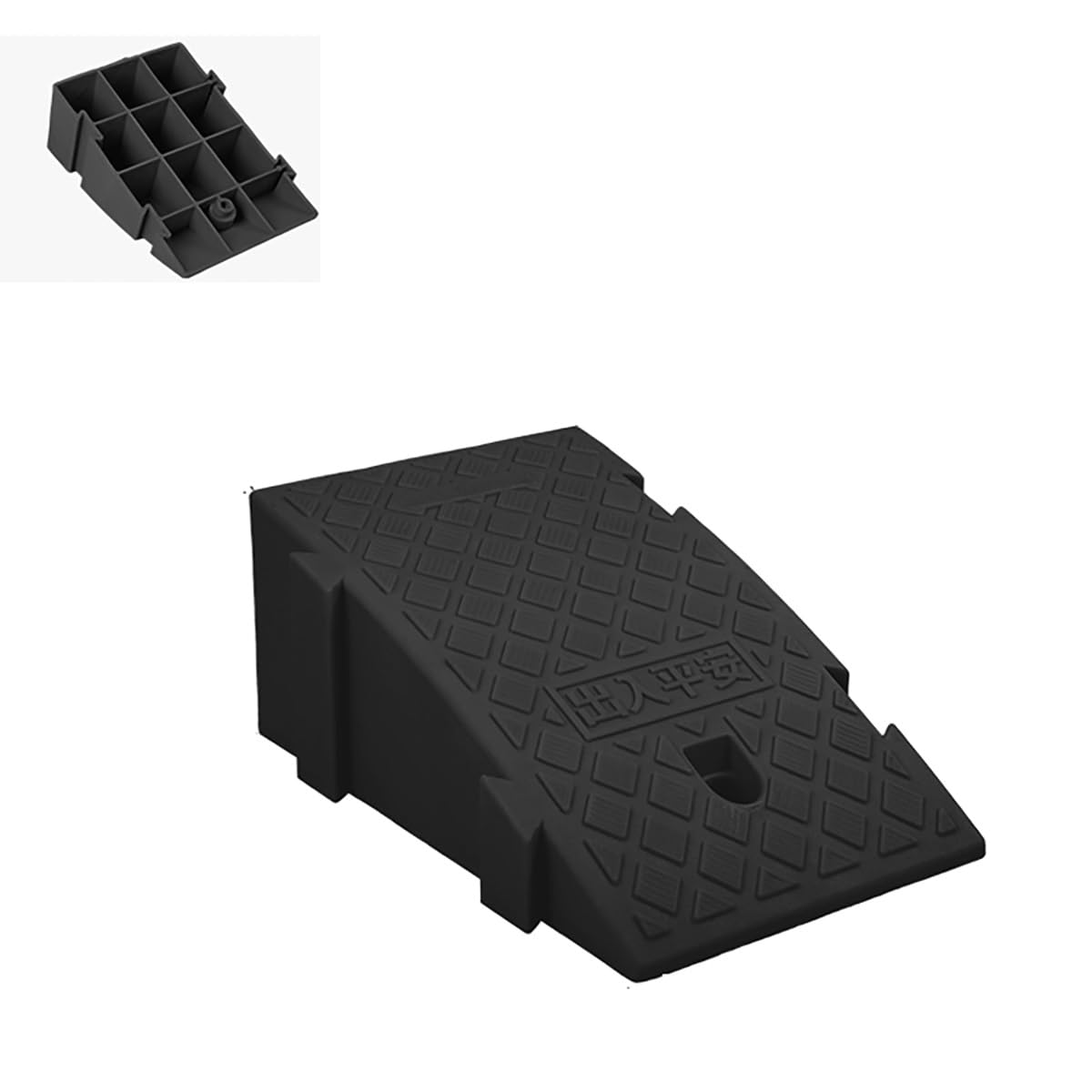 Portable Wheelchair Ramp - Non-Slip Curb Ramp - 6in & 7in Rise(Yellow,25x27x11CM)