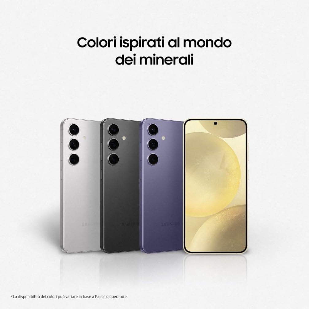 Samsung Galaxy S24 Smartphone AI, Caricatore incluso, Display 6.2'' FHD+ Dynamic AMOLED 2X, Fotocamera 50MP, RAM 8GB, 128GB, 4.000 mAh, Amber Yellow [Versione italiana]