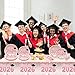 Pink Graduation Decorations Class of 2026, Pink Rose Gold Graduation Party Disposable Paper Plates Napkins Cups Tablecloth for 2026 Graduate Party Decorations Supplies Set, Serve 30