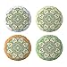 4 Fundas Mandala para Cojines Redondos, Diferentes Modelos, Fundas Decorativas para salón, habitación, terraza etc. Tejido sublimado Fabricados es España (2 Caras, Mandala 2, 45x45)